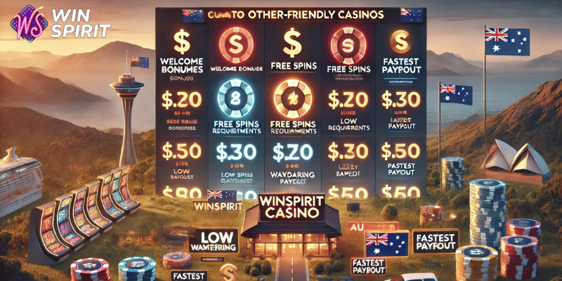 Winspirit’s Bonus Compared to Other AU-Friendly Casinos